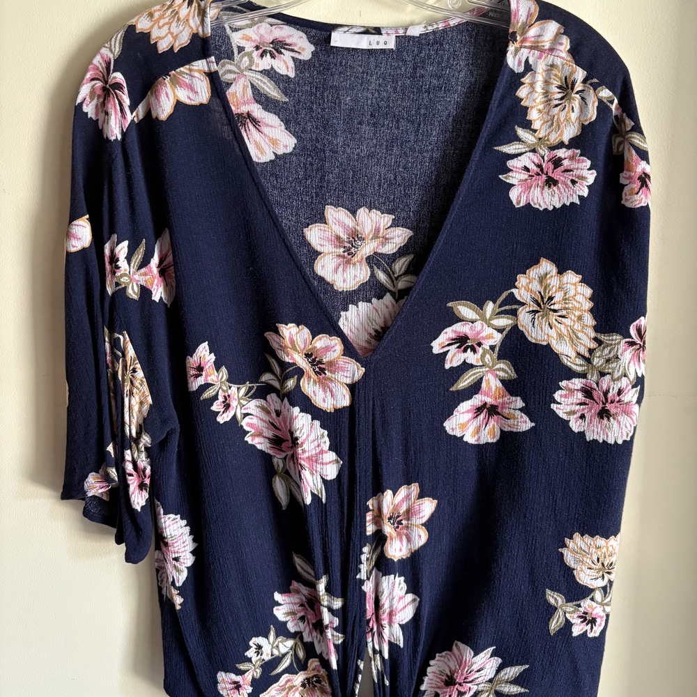 Floral V-Neck Women's Top